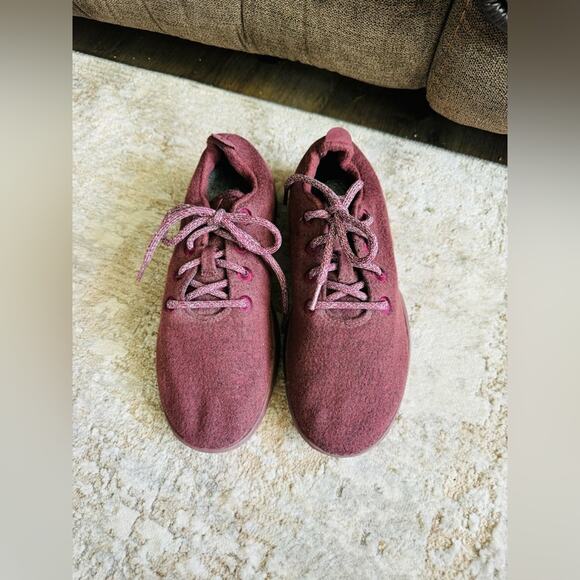 Allbirds Women’s Tuke Wool Runners burgundy maroon woman’s size 10 - Picture 3 of 8